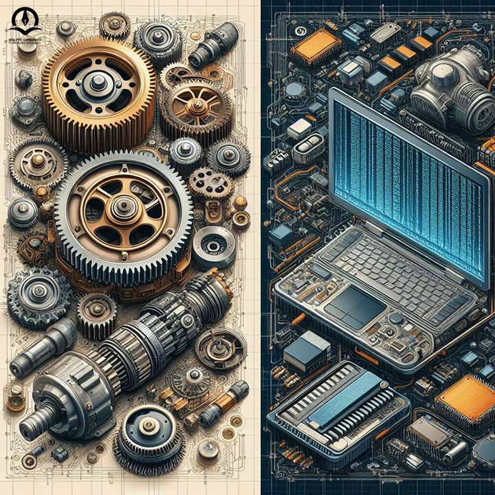تصویری از تفاوت مهندسی کامپیوتر و مهندسی مکانیک