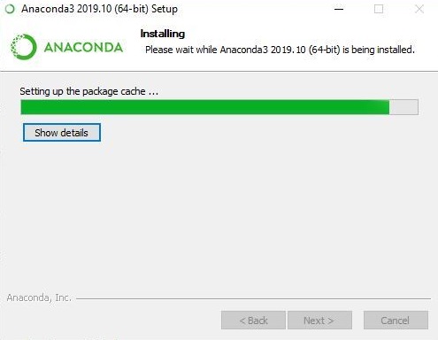 نصب آناکوندا  روی ویندوز 10 مرحله هفت