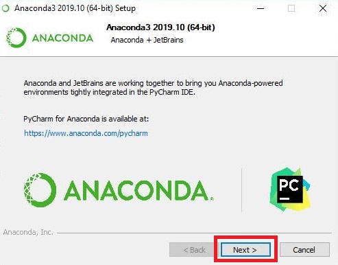 نصب آناکوندا  روی ویندوز 10 مرحله هشت